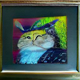 generated: a super math wizard cat, richly textured oil painting #1